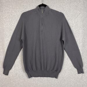 Sun Day Red Sweater Mens Size M 3D Knit Lightweight Quarter Zip Golf Pullover